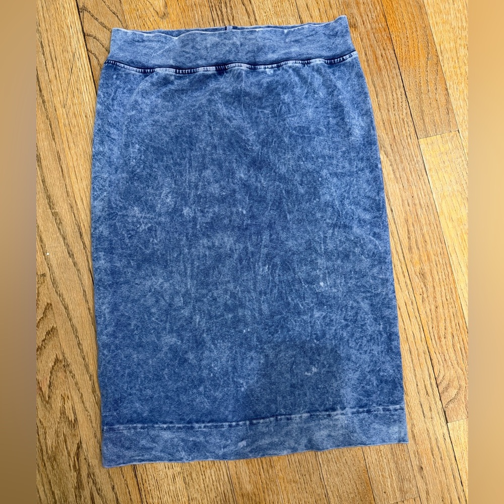 Hard Tail Washed Denim Blue Women's Skirt